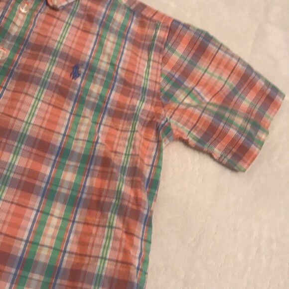 Ralph Lauren Short Sleeve Plaid Button Down - 4T - Picture 4 of 7
